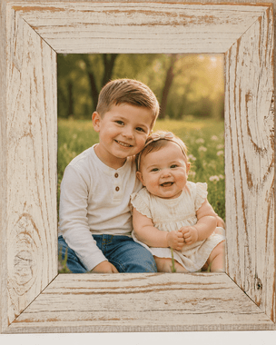 Antique White Reclaimed Wood Frame