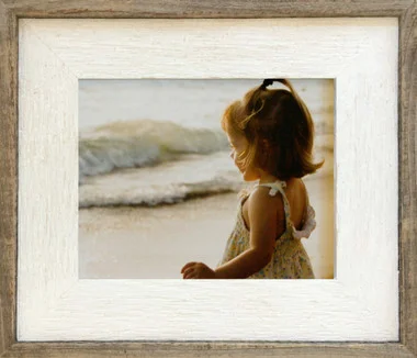 8×10 Barnwood Picture Frame- Lighthouse Whitewash