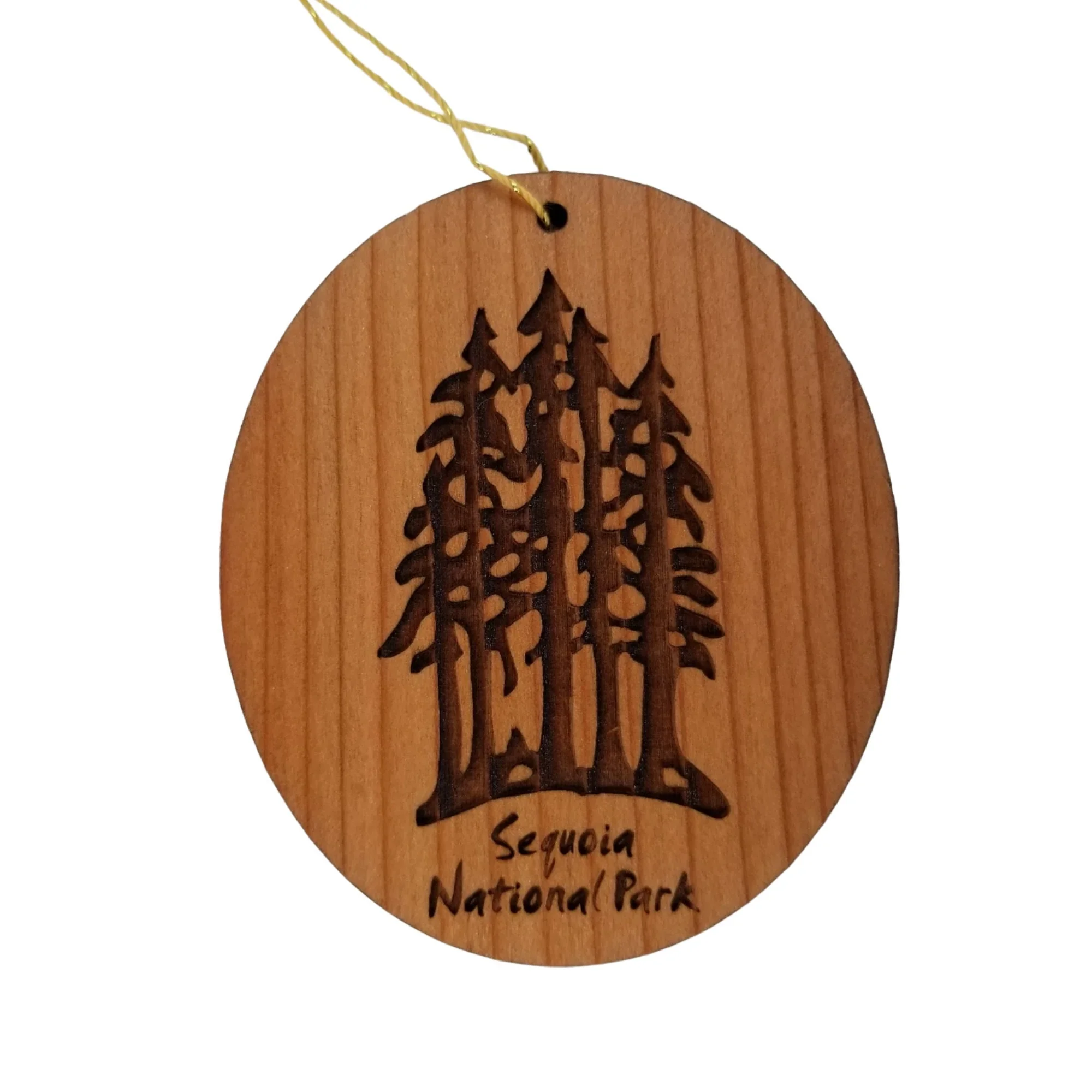 Sequoia National Park Ornament – Forest Trees Handmade Wood Souvenir Multi Trees -15018SEQ