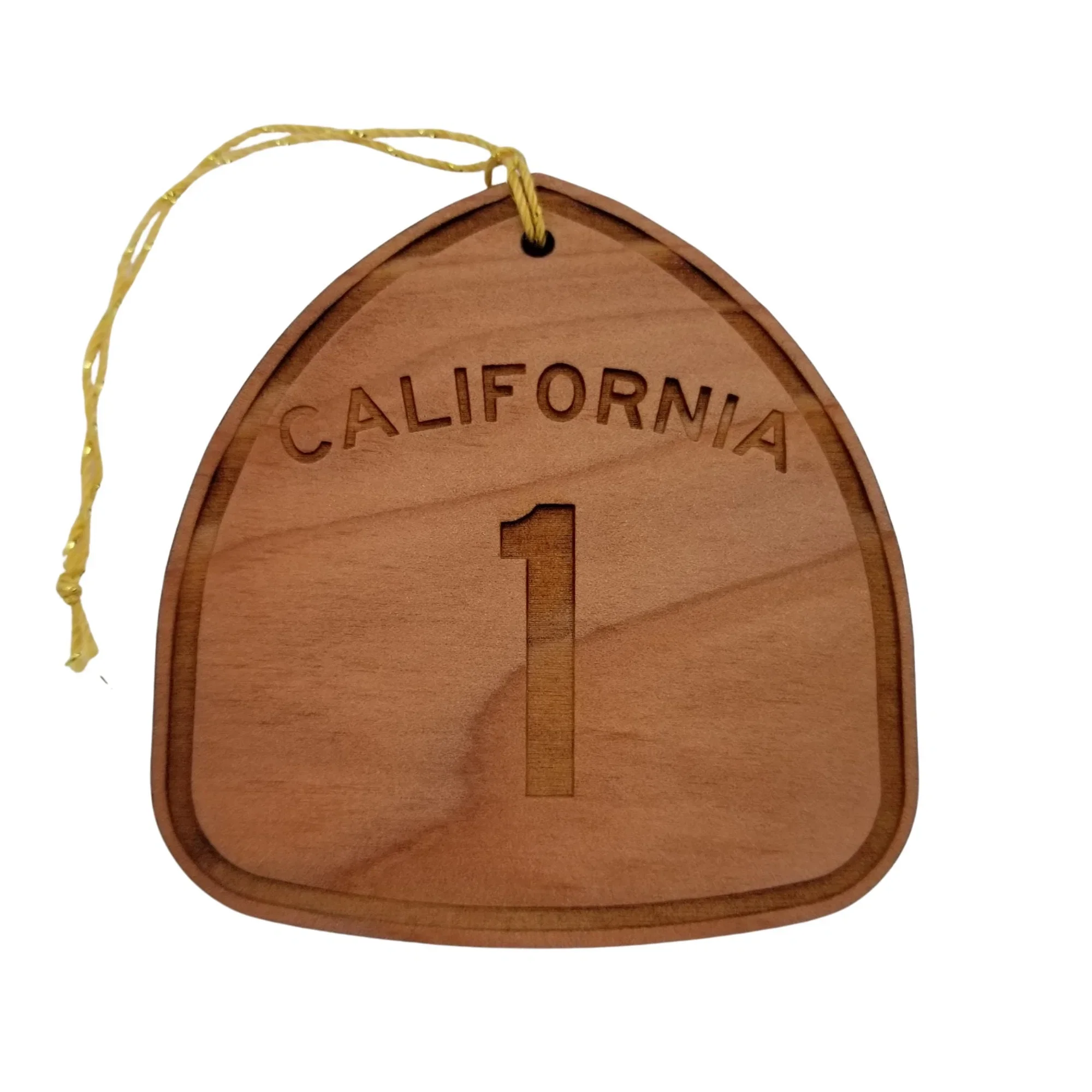 California 1 Ornament US Hwy Highway Road Sign Wood Handmade in USA Christmas Souvenir Gift – 15230