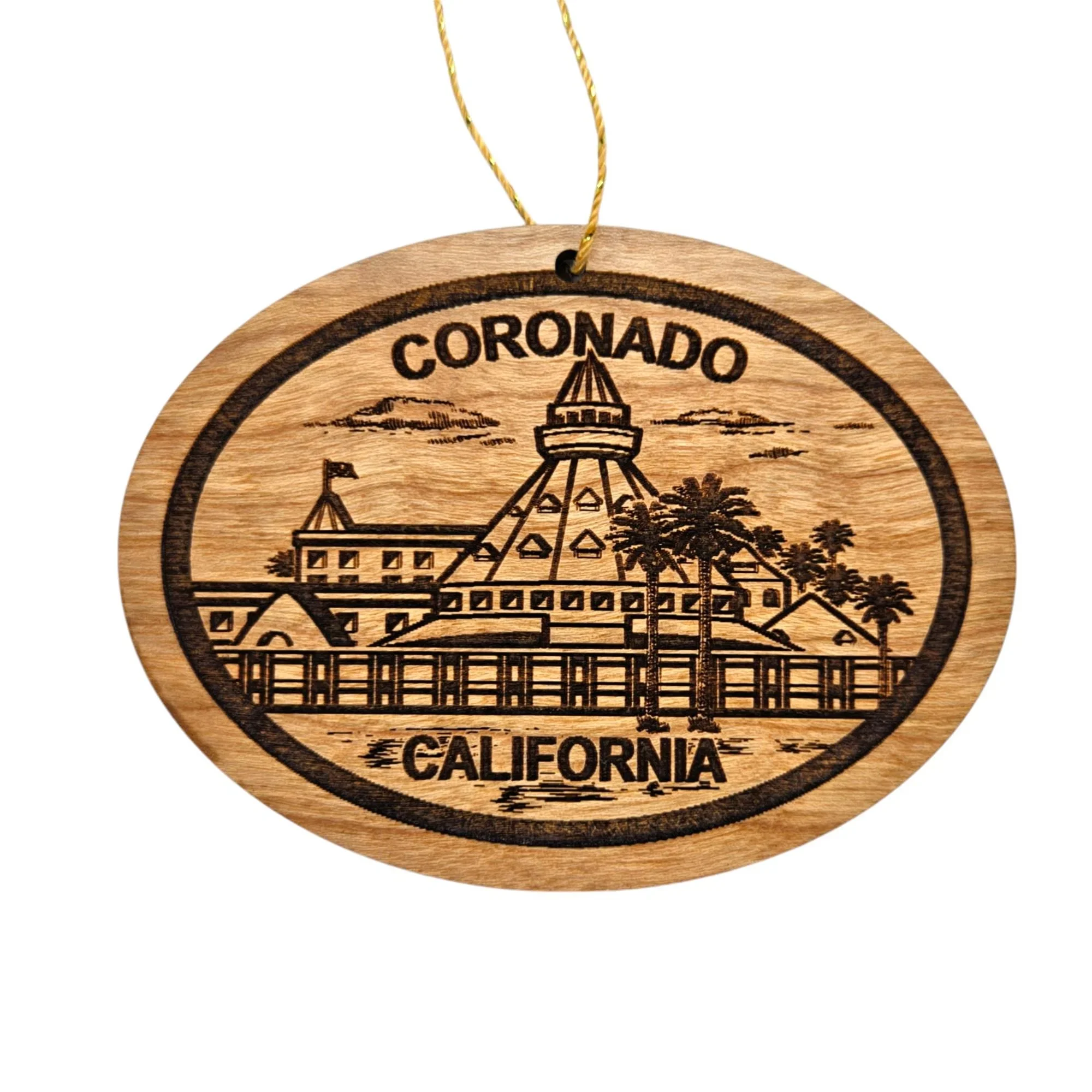 Coronado Resort CA Coronado Hotel Coastal Christmas Ornament Handmade in USA San Diego Souvenir CA – 15750