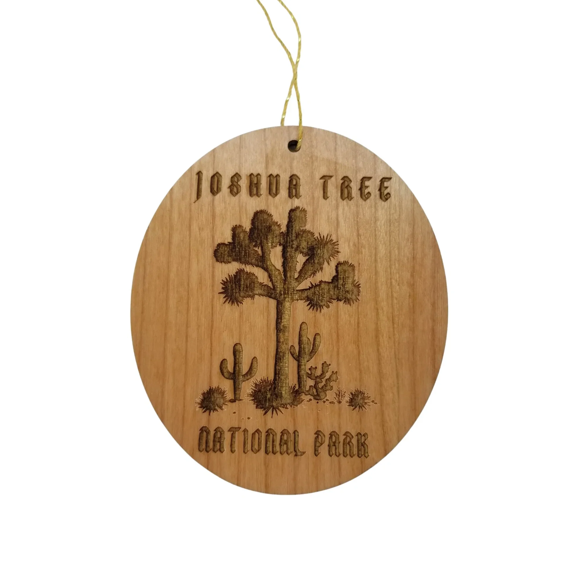Joshua Tree National Park Ornament – Joshua Trees and Cactus Handmade Wood Ornament – California Souvenir – Christmas Travel Gift