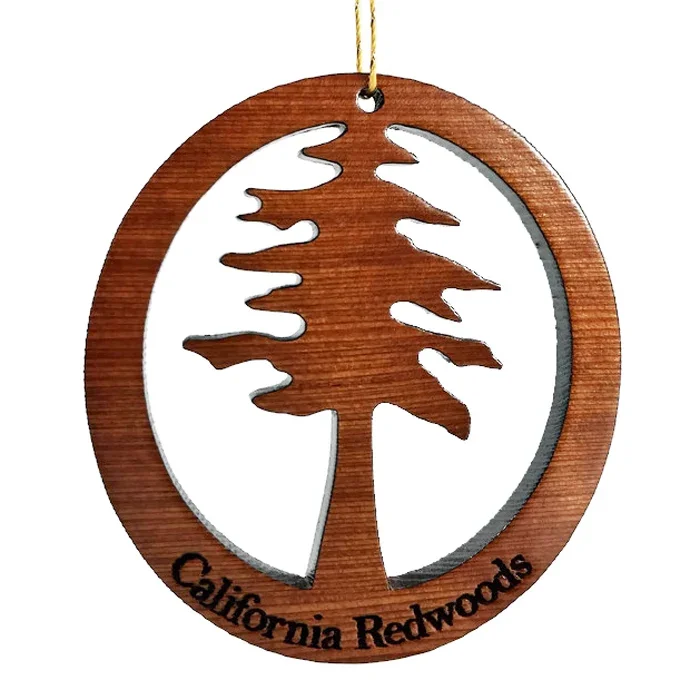 Big Tree Wood Christmas Ornament California Redwoods – 1066L