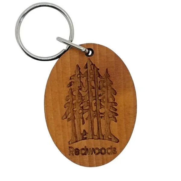 Redwood Trees Grove Wood Keychain California Redwood Souvenir Travel Gift – 4080