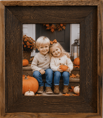 8×10 Barnwood Picture Frame – Lighthouse Brown Wash Rustic Frame
